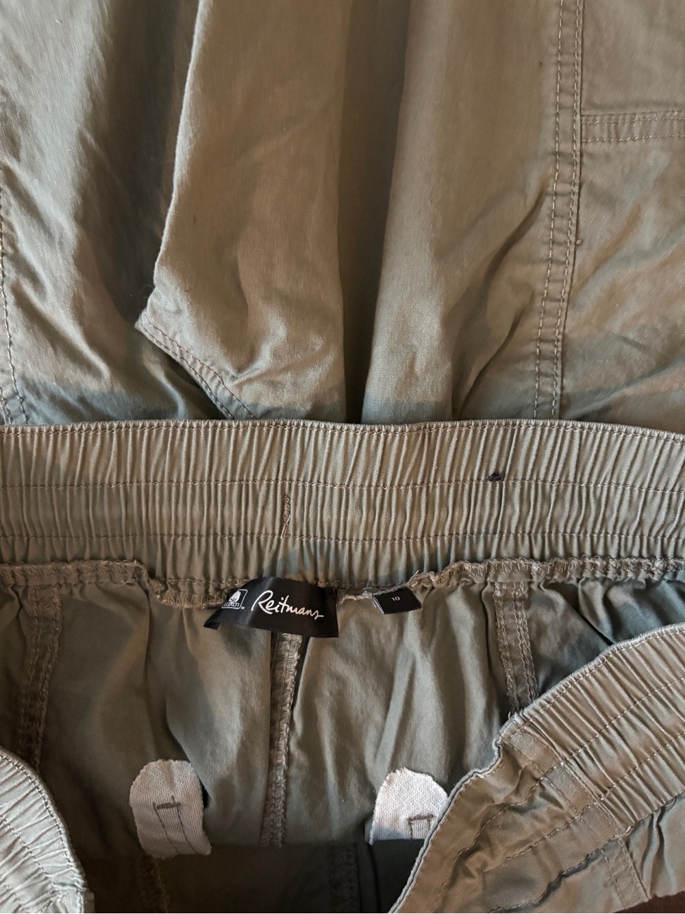 Reitmans 98% Cotton Olive Utility Pants — Size 10 - Picture 5 of 5